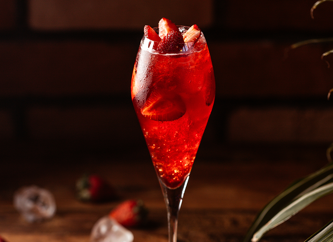 Champagne and Hibiscus Royale – On Ice