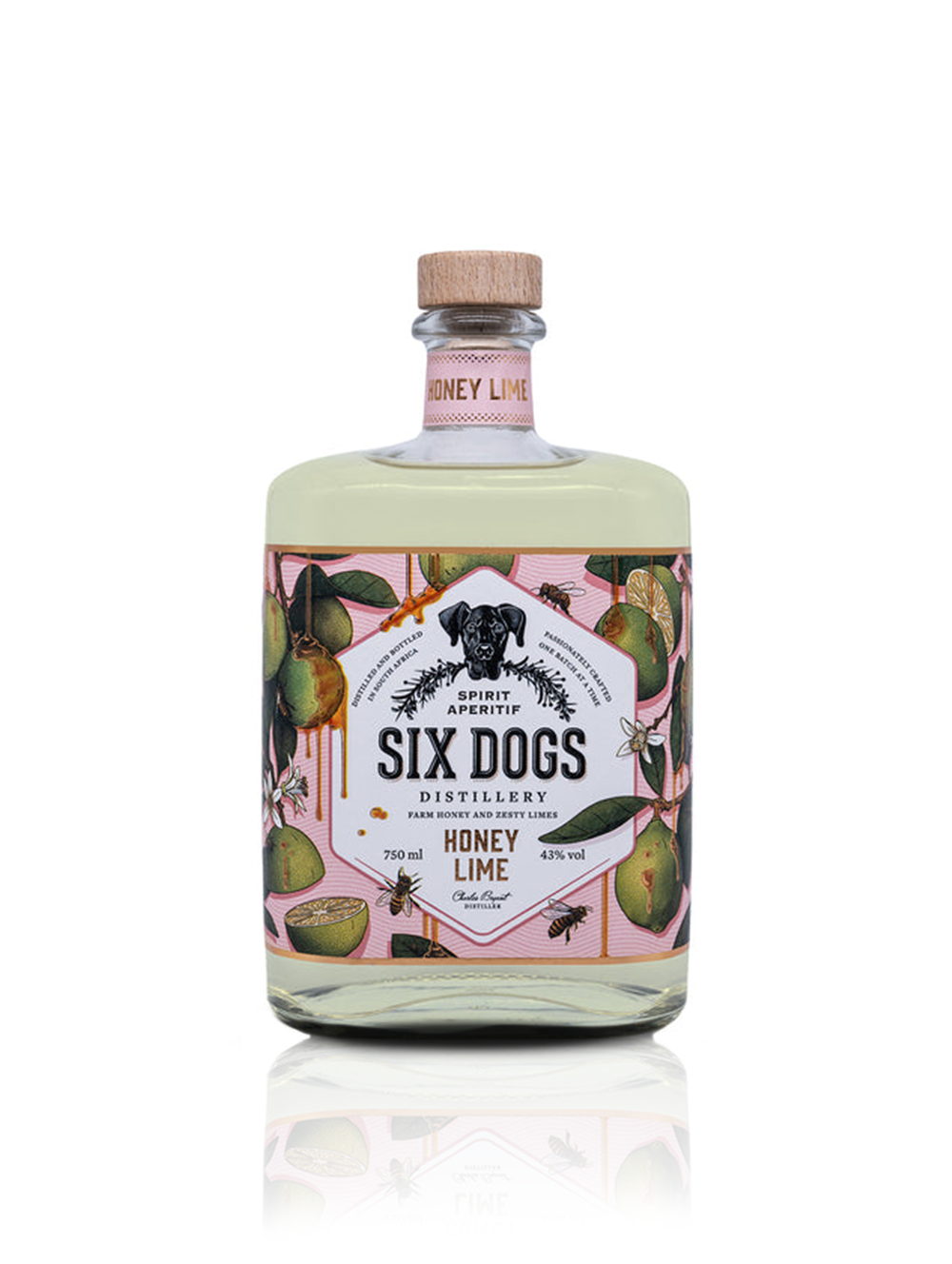 SIX DOGS HONEY LIME GIN 750ML